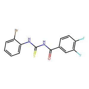 N-[(2-bromophenyl)carbamothioyl]-3,4-difluorobenzamide structure
