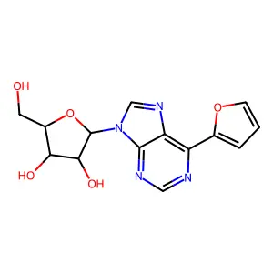 (2R,3R,4S,5R)-2-[6-(furan-2-yl)purin-9-yl]-5-(hydroxymethyl)oxolane-3,4-diol structure