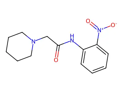 N-(2-nitrophenyl)-2-(piperidin-1-yl)acetamide structure
