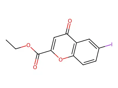 Ethyl 6-iodo-4-oxo-4H-chromene-2-carboxylate structure