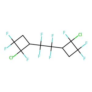 2-Chloro-3-[2-(2-chloro-2,3,3-trifluorocyclobutyl)-1,1,2,2-tetrafluoroethyl]-1,1,2-trifluorocyclobutane structure