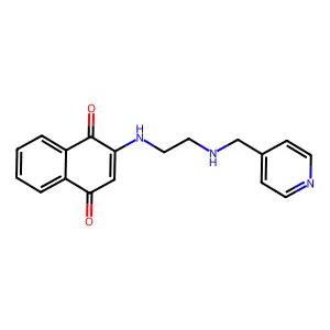 2-[[2-[(4-Pyridylmethyl)amino]ethyl]amino]-1,4-naphthoquinone structure