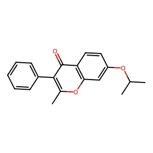 7-isopropoxy-2-methyl-3-phenyl-4H-chromen-4-one structure