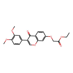 Ethyl 2-[3-(3,4-dimethoxyphenyl)-4-oxochromen-7-yl]oxyacetate structure