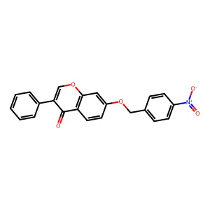 7-[(4-Nitrophenyl)methoxy]-3-phenylchromen-4-one structure