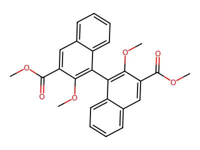 dimethyl 4,4'-bis[3-methoxy-2-naphthoate] structure