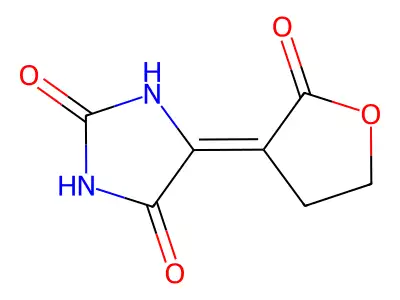 5-(2-Oxooxolan-3-ylidene)imidazolidine-2,4-dione structure