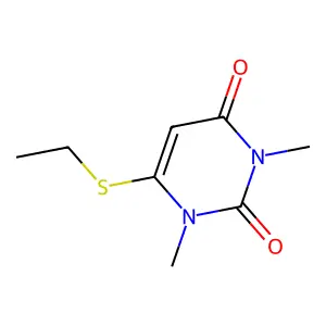6-(Ethylthio)-1,3-dimethyluracil structure