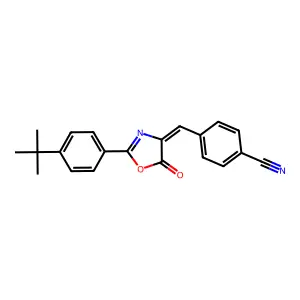 4-[(Z)-[2-(4-tert-butylphenyl)-5-oxo-1,3-oxazol-4-ylidene]methyl]benzonitrile structure