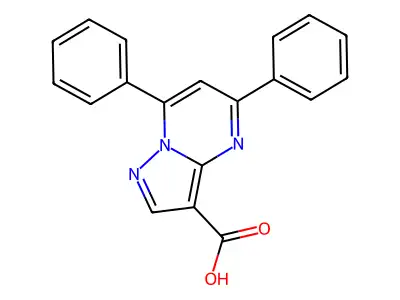 5,7-Diphenylpyrazolo[1,5-a]pyrimidine-3-carboxylic acid structure