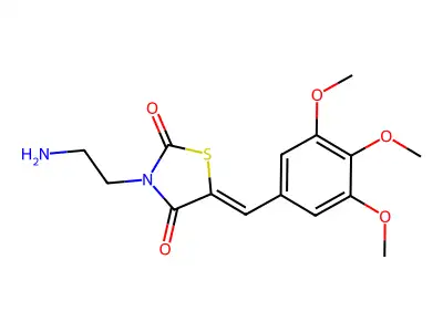 3-(2-Aminoethyl)-5-(3,4,5-trimethoxybenzylidene)-1,3-thiazolidine-2,4-dione structure
