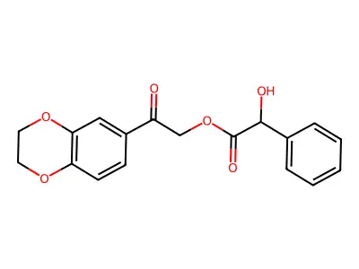 2-(2,3-Dihydro-1,4-benzodioxin-6-yl)-2-oxoethyl hydroxy(phenyl)acetate structure