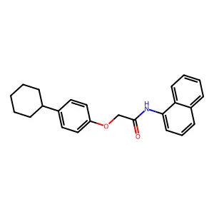 2-(4-cyclohexylphenoxy)-N-naphthalen-1-ylacetamide structure
