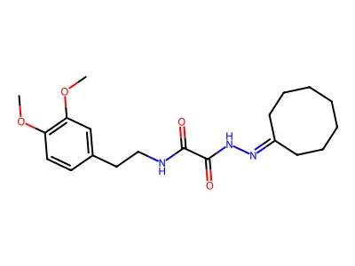 N'-(cyclooctylideneamino)-N-[2-(3,4-dimethoxyphenyl)ethyl]oxamide structure