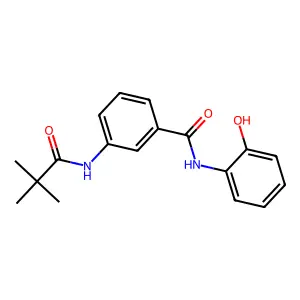 3-(2,2-dimethylpropanoylamino)-N-(2-hydroxyphenyl)benzamide structure