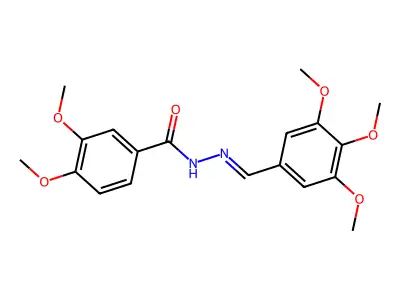 3,4-dimethoxy-N-[(3,4,5-trimethoxyphenyl)methylideneamino]benzamide structure