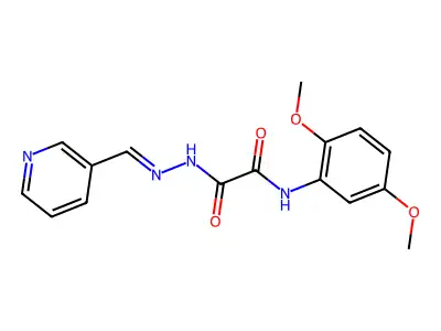 N-(2,5-dimethoxyphenyl)-N'-[(E)-pyridin-3-ylmethylideneamino]oxamide structure