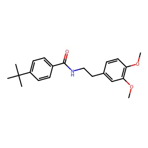 4-tert-butyl-N-[2-(3,4-dimethoxyphenyl)ethyl]benzamide structure