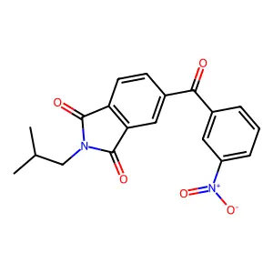 2-(2-Methylpropyl)-5-(3-nitrobenzoyl)isoindole-1,3-dione structure