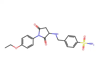 4-[[[1-(4-Ethoxyphenyl)-2,5-dioxopyrrolidin-3-yl]amino]methyl]benzenesulfonamide structure