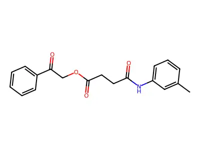 2-Oxo-2-phenylethyl 4-oxo-4-(3-toluidino)butanoate structure