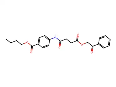 Butyl 4-{[4-oxo-4-(2-oxo-2-phenylethoxy)butanoyl]amino}benzoate structure