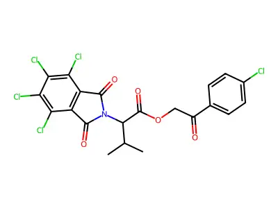 2-(4-chlorophenyl)-2-oxoethyl 3-methyl-2-(4,5,6,7-tetrachloro-1,3-dioxo-1,3-dihydro-2H-isoindol-2-yl)butanoate structure