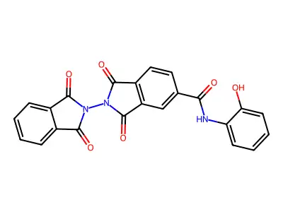 2-(1,3-dioxoisoindol-2-yl)-N-(2-hydroxyphenyl)-1,3-dioxoisoindole-5-carboxamide structure
