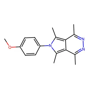 6-(4-methoxyphenyl)-1,4,5,7-tetramethyl-6H-pyrrolo[3,4-d]pyridazine structure