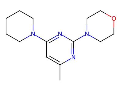 4-(4-Methyl-6-piperidin-1-ylpyrimidin-2-yl)morpholine structure