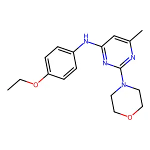 N-(4-ethoxyphenyl)-6-methyl-2-morpholin-4-ylpyrimidin-4-amine structure