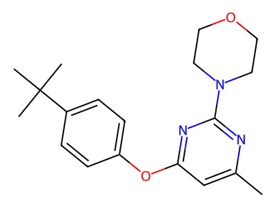 4-[4-(4-Tert-butylphenoxy)-6-methylpyrimidin-2-yl]morpholine structure