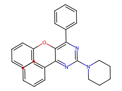 5-Phenoxy-4,6-diphenyl-2-piperidinopyrimidine structure