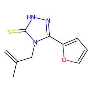5-(2-furyl)-4-(2-methyl-2-propenyl)-4H-1,2,4-triazole-3-thiol structure