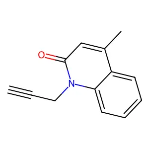 4-methyl-1-(2-propynyl)-2(1H)-quinolinone structure