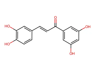 3-(3,4-Dihydroxyphenyl)-1-(3,5-dihydroxyphenyl)prop-2-en-1-one structure