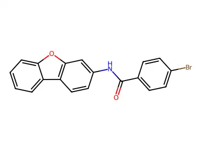 4-bromo-N-dibenzofuran-3-ylbenzamide structure