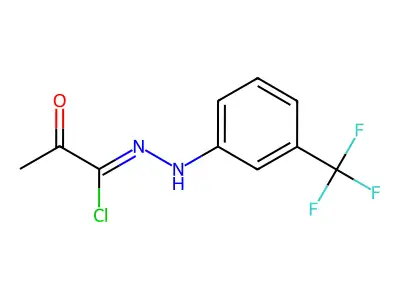 2-oxo-N-[3-(trifluoromethyl)phenyl]propanehydrazonoyl chloride structure