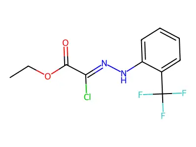 Ethyl 2-chloro-2-[[2-(trifluoromethyl)phenyl]hydrazinylidene]acetate structure