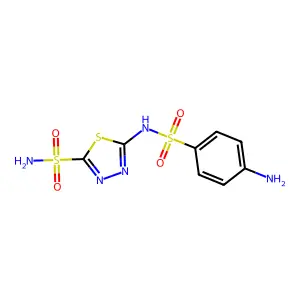 1,3,4-Thiadiazole-2-sulfonamide, 5-(((4-aminophenyl)sulfonyl)amino)- structure