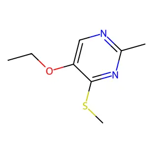 Pyrimidine, 5-ethoxy-2-methyl-4-(methylthio)- structure