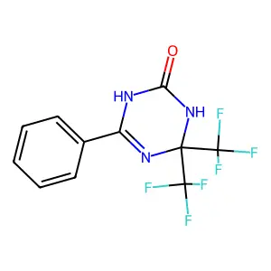 1,3,5-Triazin-2(1H)-one, 3,4-dihydro-6-phenyl-4,4-bis(trifluoromethyl)- structure
