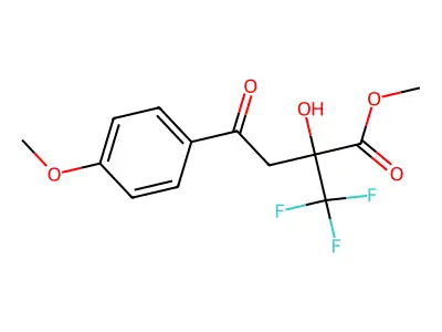 Methyl 2-hydroxy-4-(4-methoxyphenyl)-4-oxo-2-(trifluoromethyl)butanoate structure