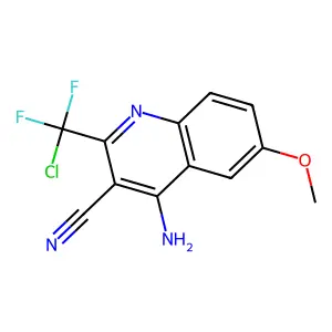 4-Amino-2-(chloro-difluoro-methyl)-6-methoxy-quinoline-3-carbonitrile structure
