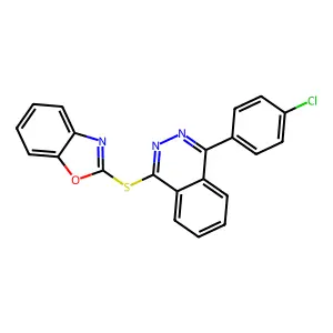1-(1,3-Benzoxazol-2-ylsulfanyl)-4-(4-chlorophenyl)phthalazine structure