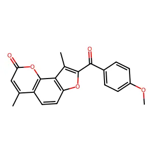 8-(4-Methoxybenzoyl)-4,9-dimethylfuro[2,3-h]chromen-2-one structure