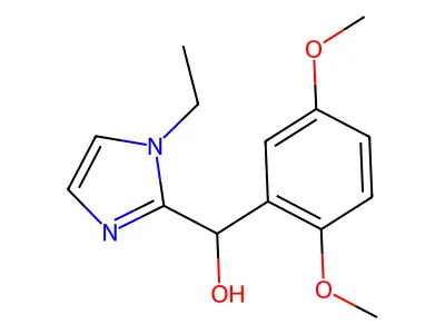 (2,5-Dimethoxyphenyl)-(1-ethylimidazol-2-yl)methanol structure