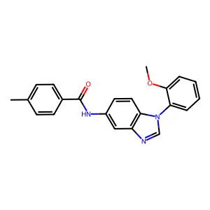 N-[1-(2-methoxyphenyl)benzimidazol-5-yl]-4-methylbenzamide structure