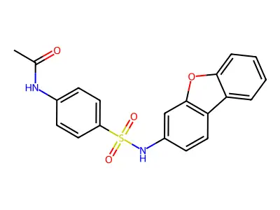 N-[4-(dibenzofuran-3-ylsulfamoyl)phenyl]acetamide structure