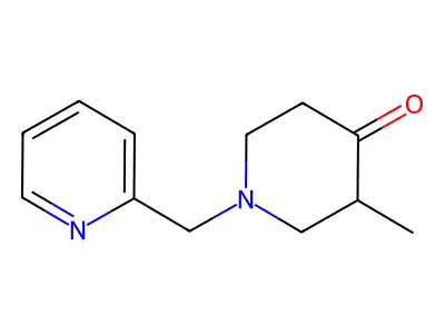 3-Methyl-1-(pyridin-2-ylmethyl)piperidin-4-one structure